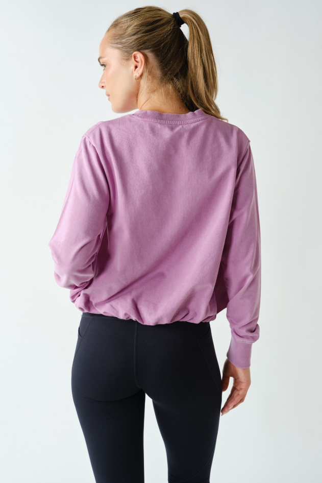 Mineral Cloud Bubble Hem Pullover(KT5670)