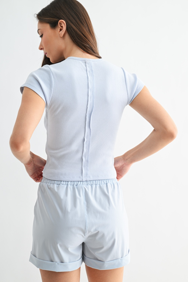 Ridge Raglan Ribbed Baby Tee(KT5702)