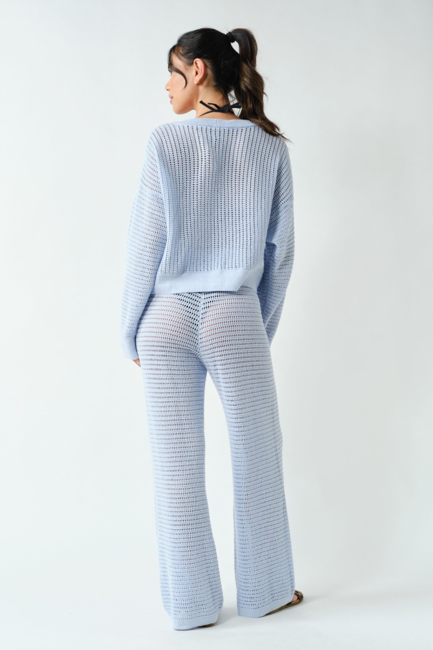 Coastal Crochet Air Knit Top(KT5799)