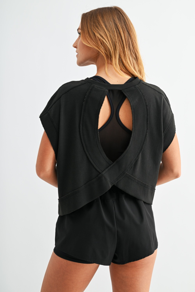 Flow Open-Back Pima Cotton Tee(KT5940)