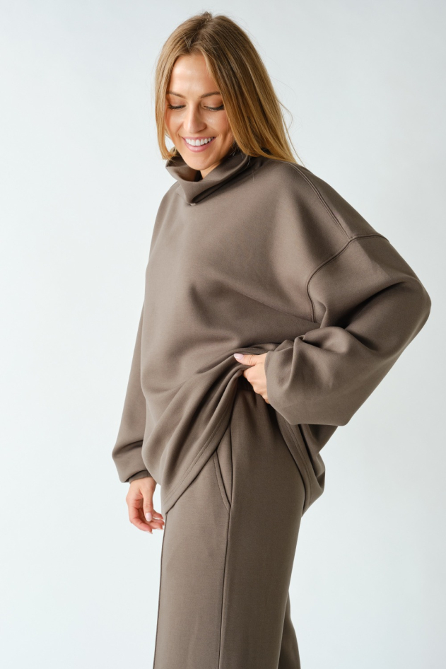 Oversized Funnel-Neck Tunic(KT5991)