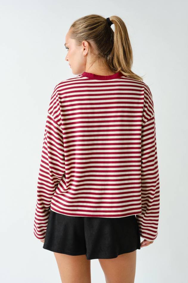 Horizon Striped Long-Sleeve Tee(KT6071)