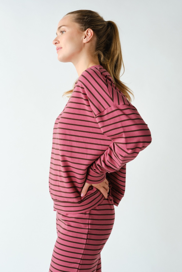 Flex Terry Long Sleeve Drop-Shoulder Henley(KT6074)
