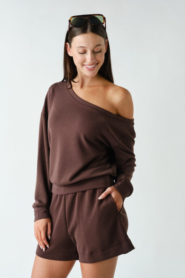 Laguna Off-The-Shoulder Pullover(KT6169)
