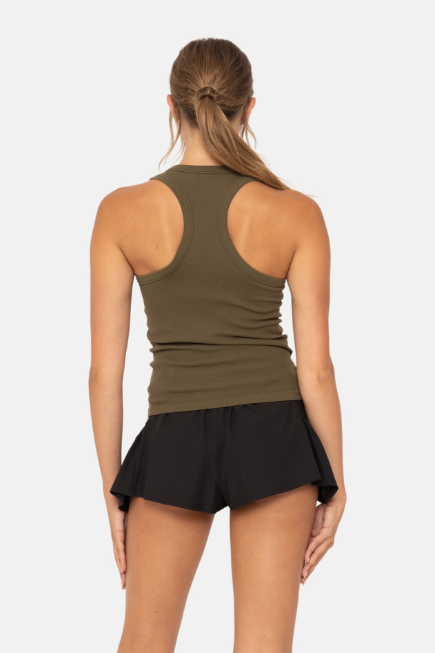 Seamless Ribbed Racerback Tank Top (X12244)
